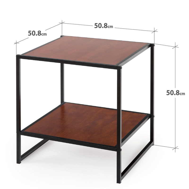 SET 2 MESAS LATERALES ZINUS ACERO CAFÉ 51CM - 2