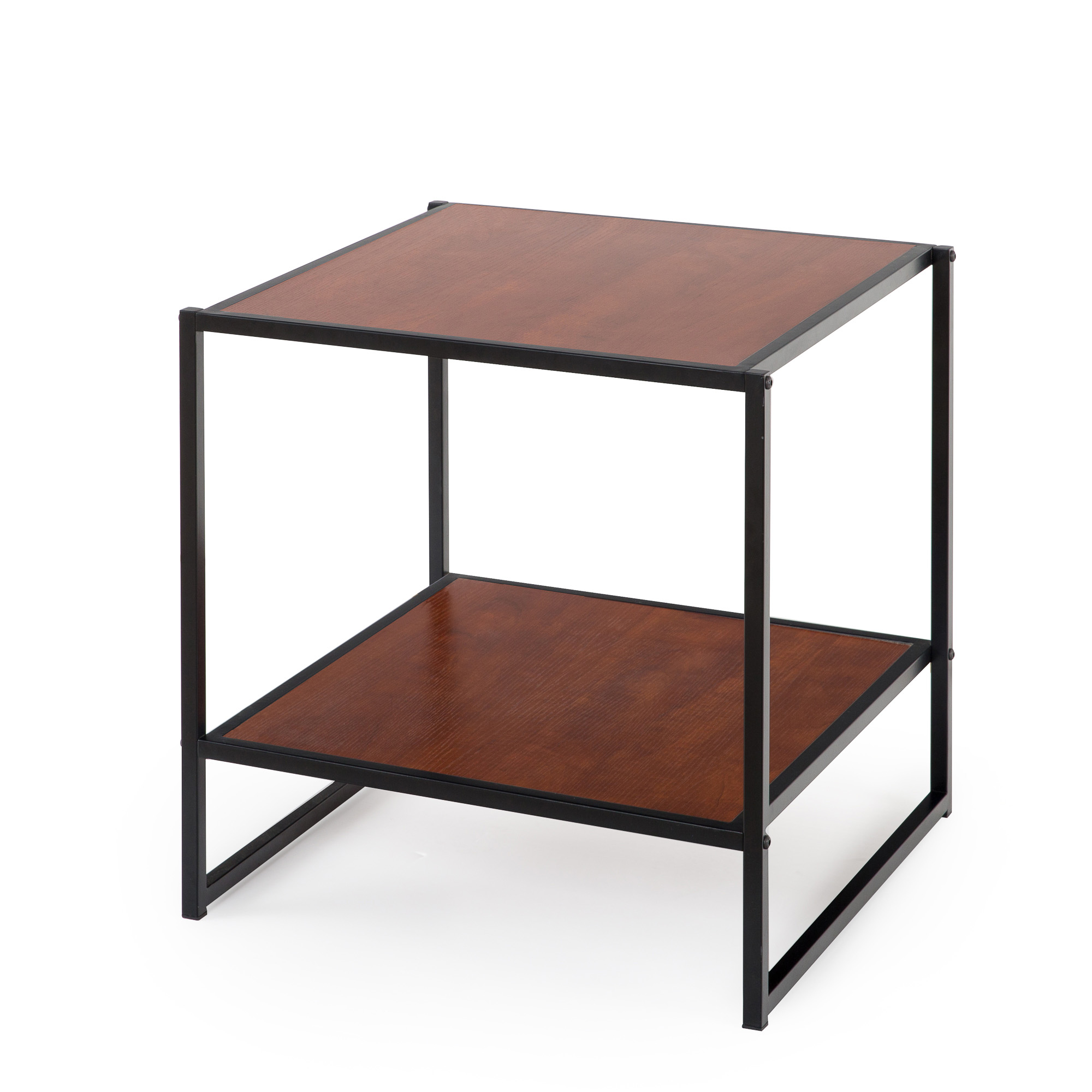 SET 2 MESAS LATERALES ZINUS ACERO CAFÉ 51CM - 3