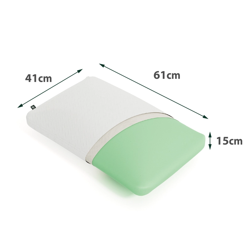 ALMOHADA ZINUS COOL SERIES GREEN TEA MEMORY FOAM 60 X 40 CM BLANCO - 3
