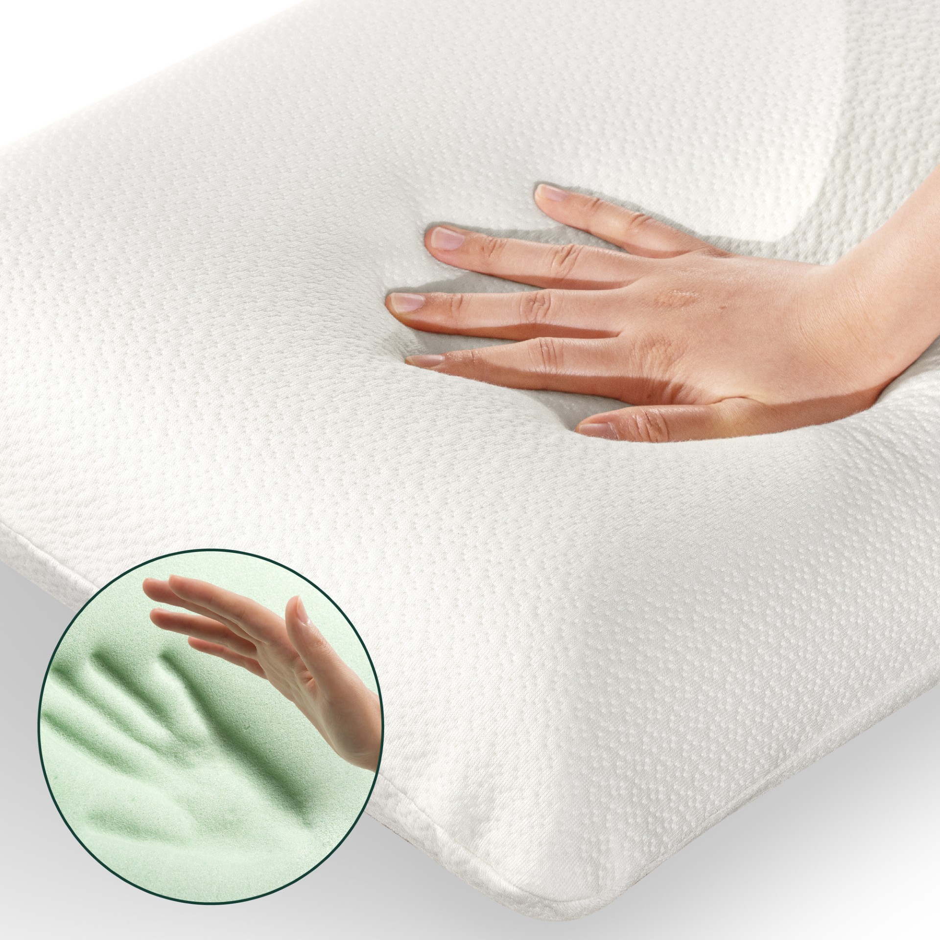 ALMOHADA ZINUS COOL SERIES GREEN TEA MEMORY FOAM 60 X 40 CM BLANCO - 6