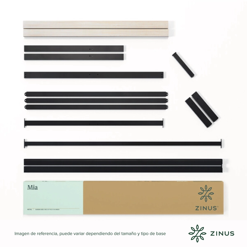 BASE CAMA ZINUS CON RESPALDO MIA KING 180X200X36CM - 8
