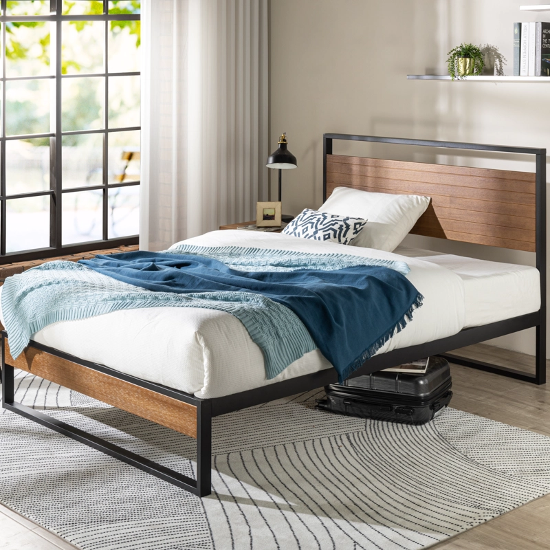 BASE CAMA ZINUS CON RESPALDO SUZANNE 2 PLAZAS 150X190X36CM - 4