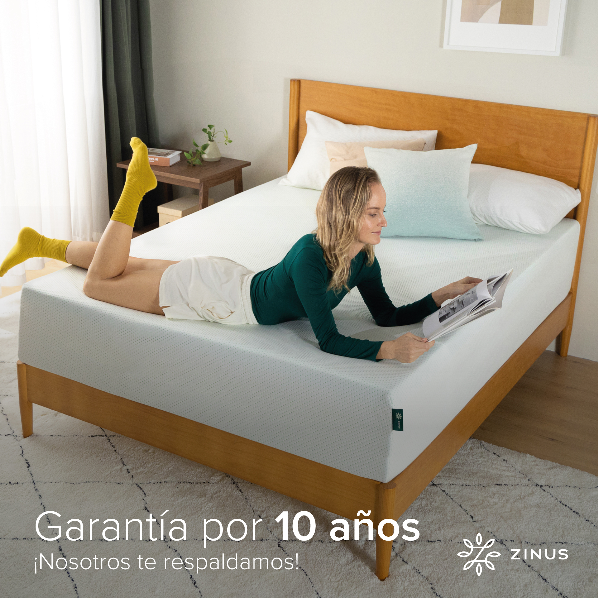 COLCHÓN ZINUS 2 PLAZAS ESPUMA MEMORY FOAM 150 X 190 X 30 CM - 8