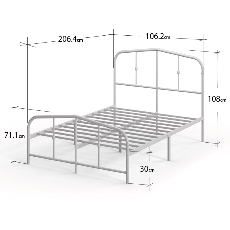 BASE CAMA ZINUS METAL HEIDI 1.5 PLAZAS LONG 105X200X30CM - 3