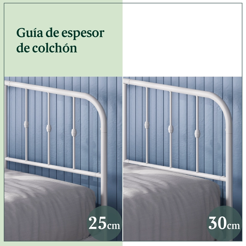 BASE CAMA ZINUS METAL HEIDI 1.5 PLAZAS LONG 105X200X30CM - 4