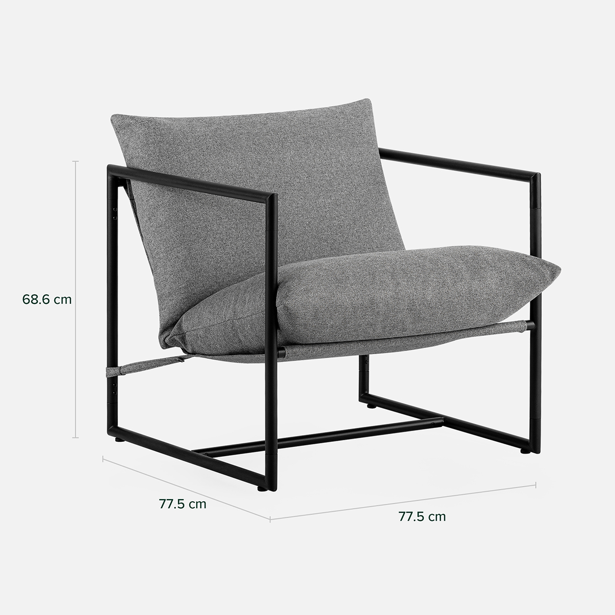 SILLA POLTRONA ZINUS GRIS AIDAN - 3