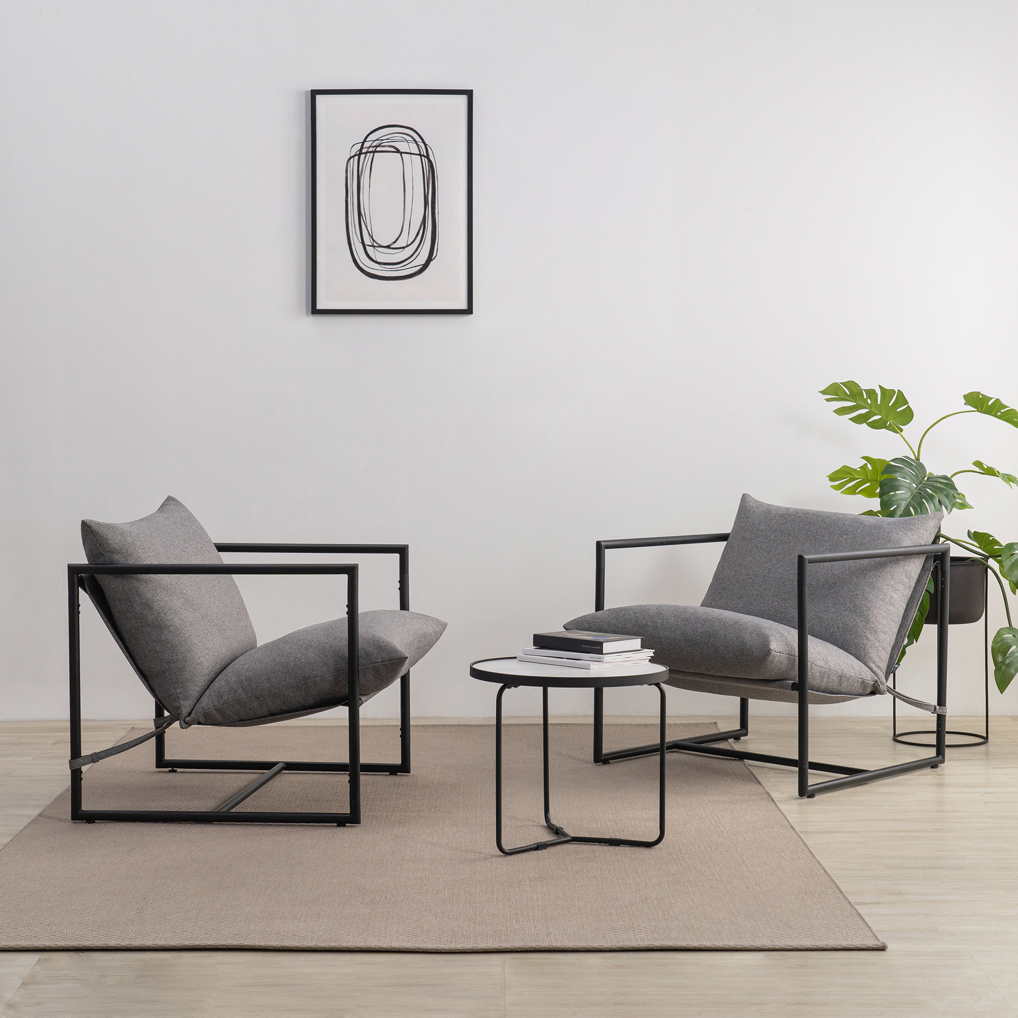 SILLA POLTRONA ZINUS GRIS AIDAN - 4