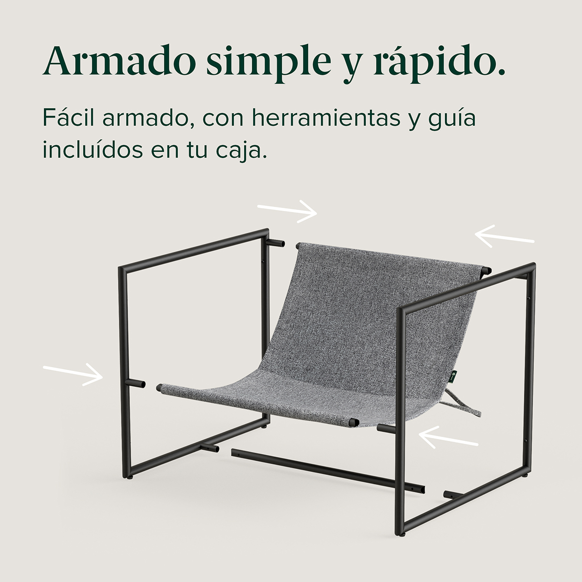 SILLA POLTRONA ZINUS GRIS AIDAN - 9