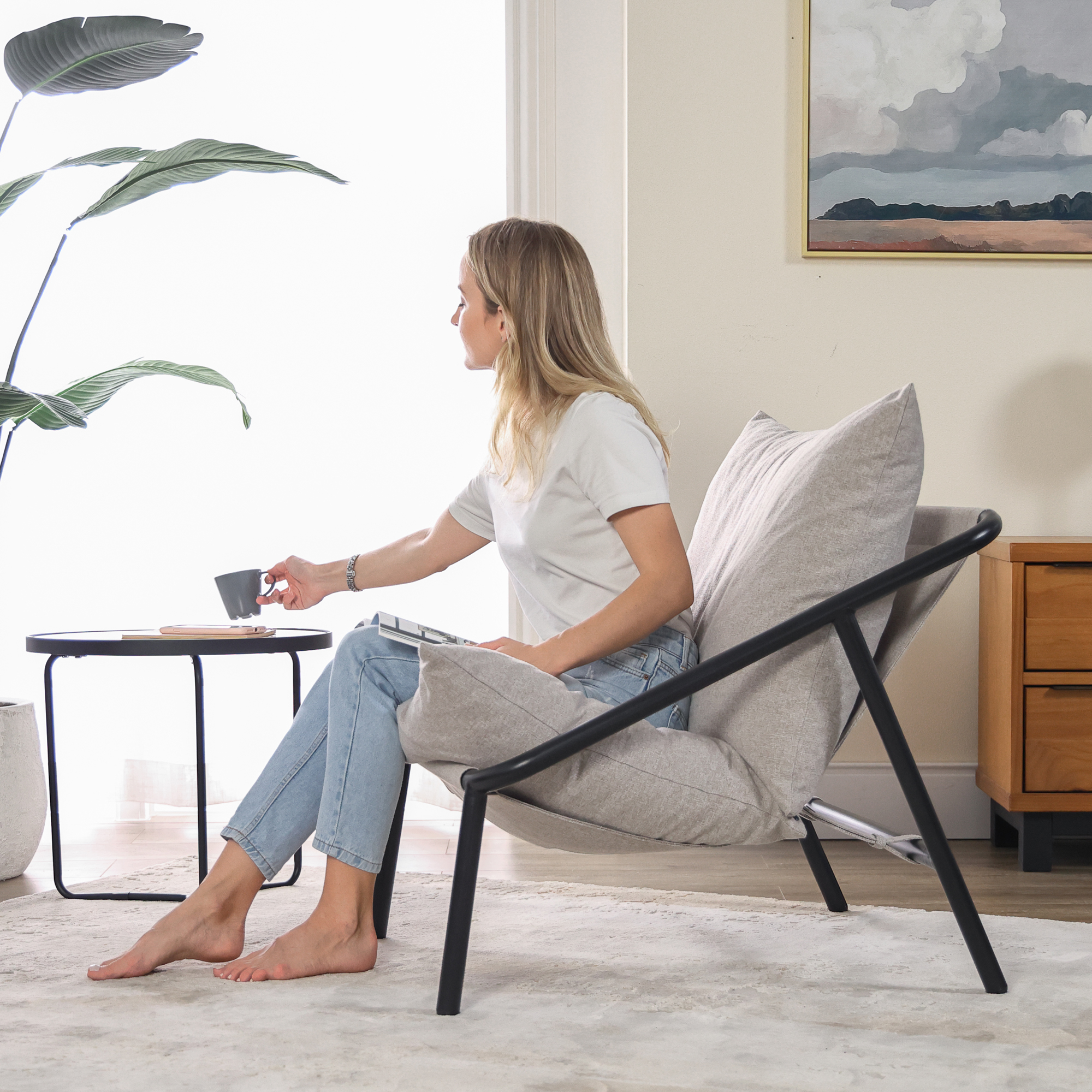SILLA POLTRONA ZINUS NEGRO SITIAL ADA - 3
