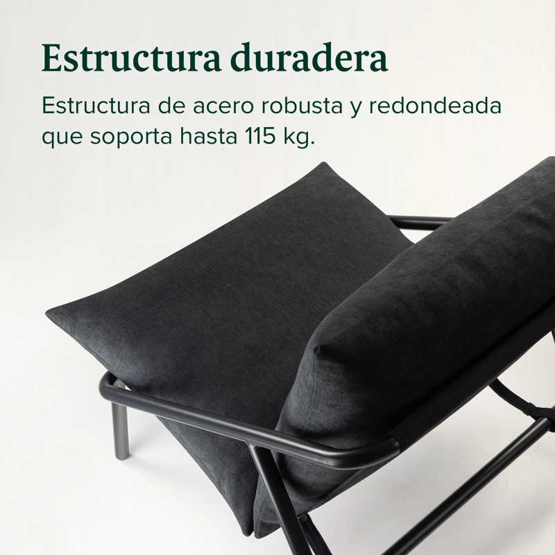 SILLA POLTRONA ZINUS NEGRO SITIAL ADA - 8