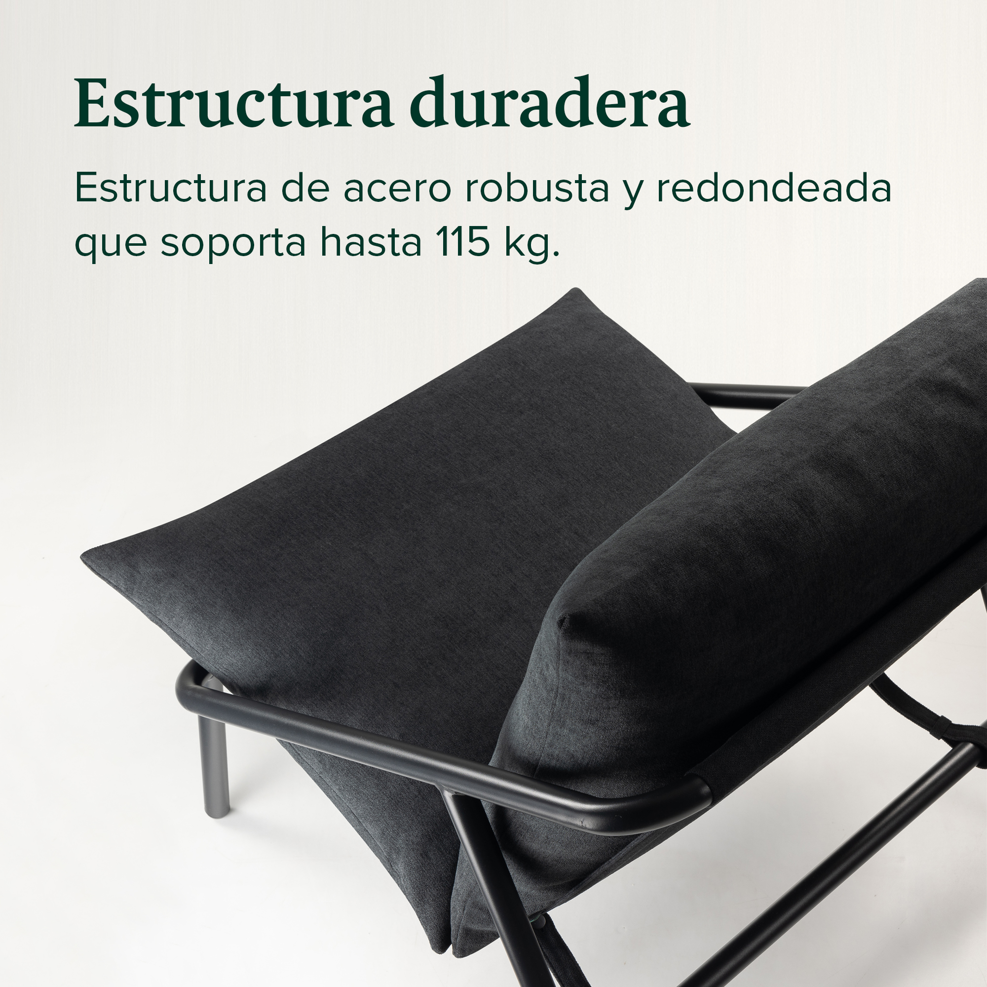 SILLA POLTRONA ZINUS NEGRO SITIAL ADA - 8