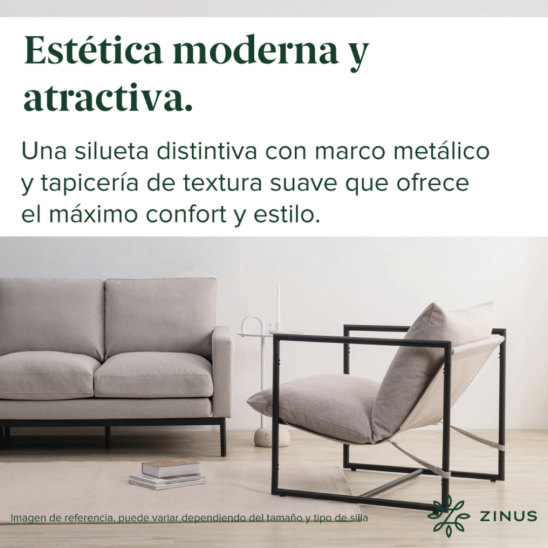 SILLA POLTRONA ZINUS BEIGE AIDAN - 8