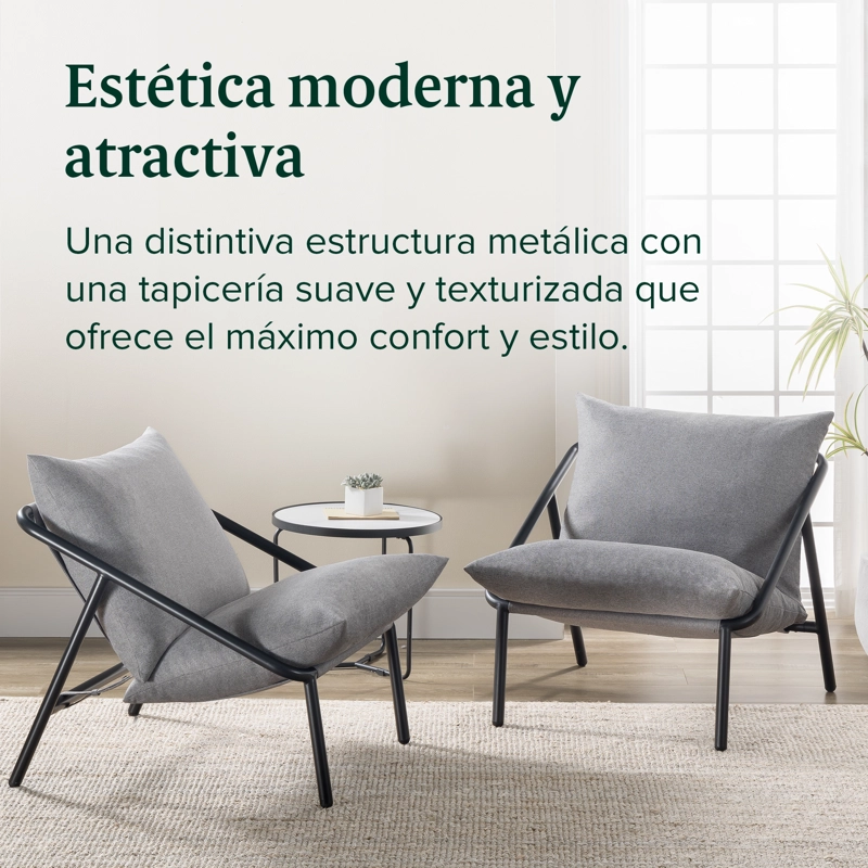 SILLA POLTRONA ZINUS GRIS SITIAL ADA - 4