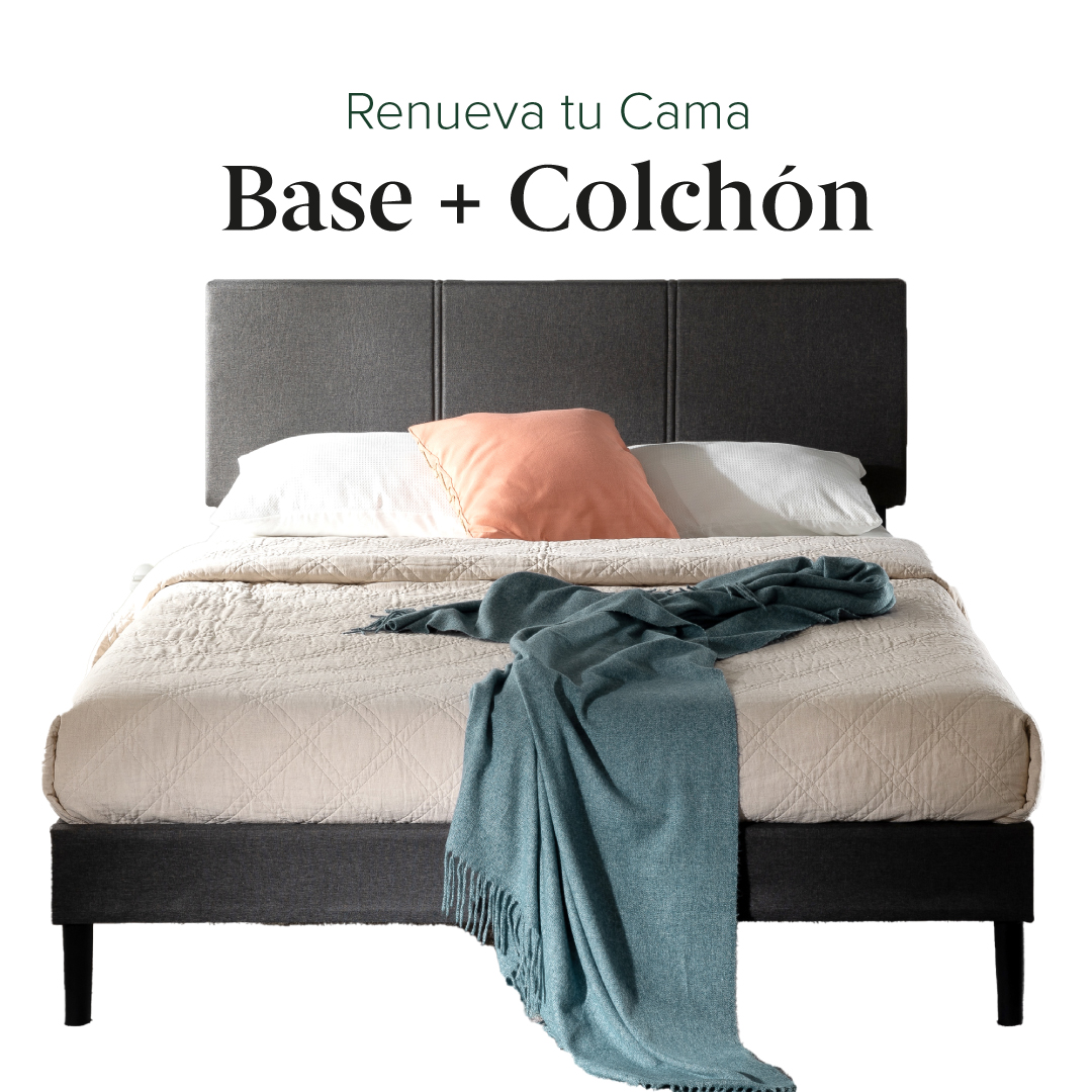 CAMA ZINUS CAMBRIL COLCHON ESPUMA GREEN TEA 2 PLAZAS - 2
