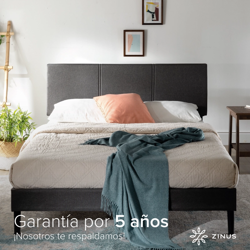 CAMA ZINUS CAMBRIL COLCHON ESPUMA GREEN TEA 2 PLAZAS - 9