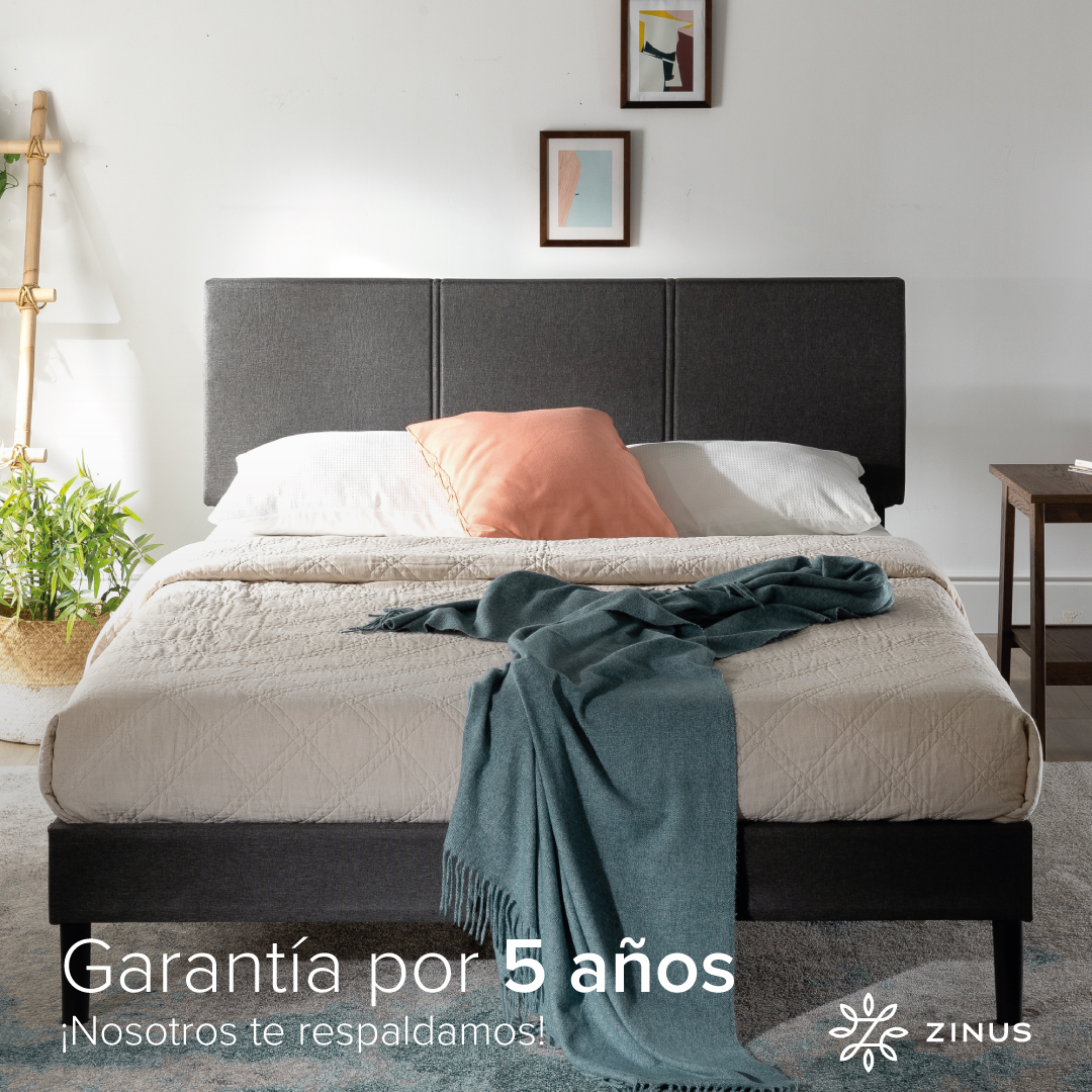 CAMA ZINUS CAMBRIL COLCHON ESPUMA GREEN TEA 2 PLAZAS - 9