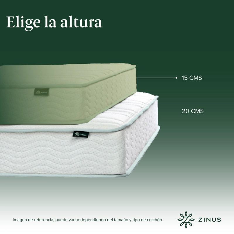 COLCHÓN ZINUS 2 PLAZAS RESORTES BONNELL 150 X 190 X 15 CM - 4
