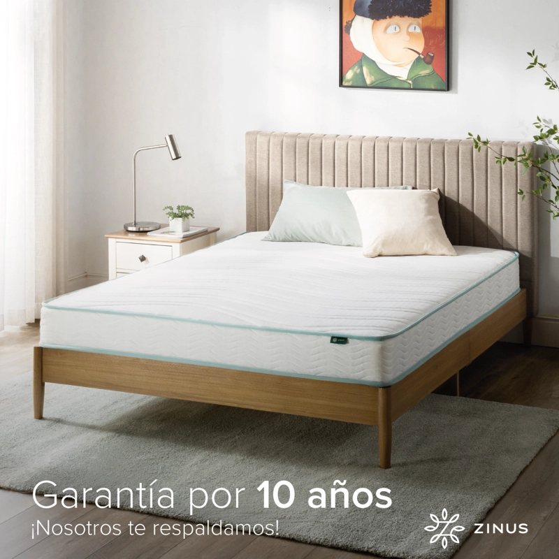 COLCHÓN ZINUS 2 PLAZAS RESORTES BONNELL 150 X 190 X 15 CM - 6