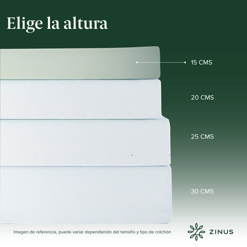COLCHÓN ZINUS 2 PLAZAS ESPUMA COOLING GEL 150 X 190 X 15 CM - 4