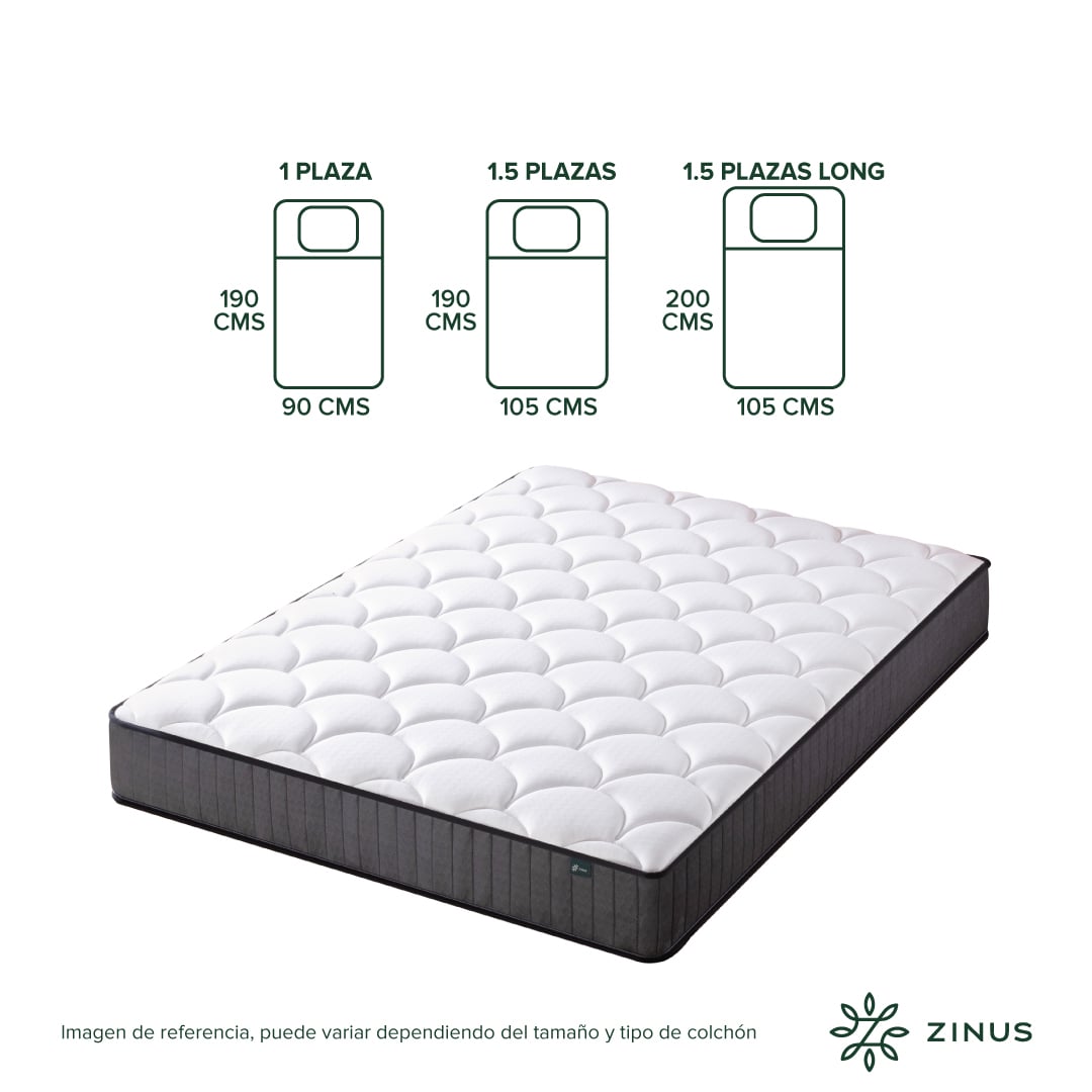 COLCHÓN ZINUS 2 PLAZAS RESORTES POCKET CLOUD 150 X 190 X 20 CM - 3