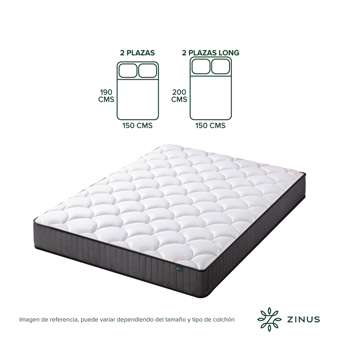 COLCHÓN ZINUS 1.5 PLAZAS LONG POCKET CLOUD 105 X 200 X 20 CM - 4