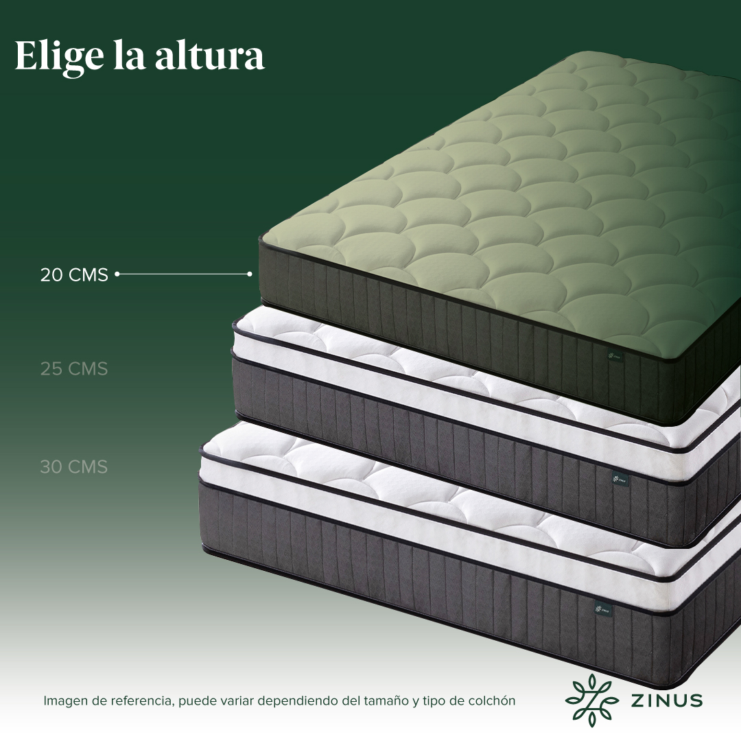COLCHÓN ZINUS 1.5 PLAZAS LONG POCKET CLOUD 105 X 200 X 20 CM - 7