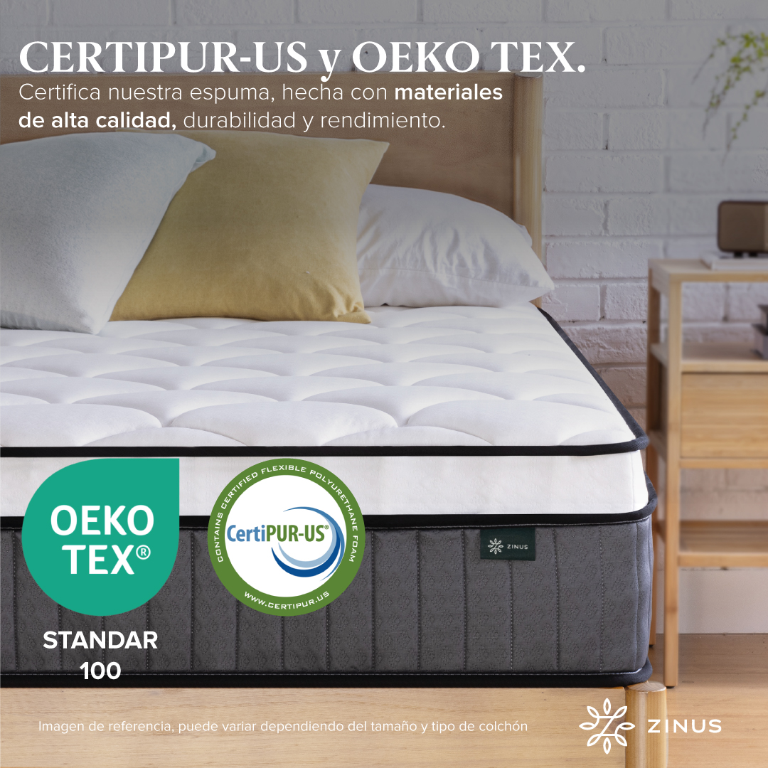 COLCHON ZINUS KING 180X200X30CM ESPUMA Y RESORTES POCKET - 8