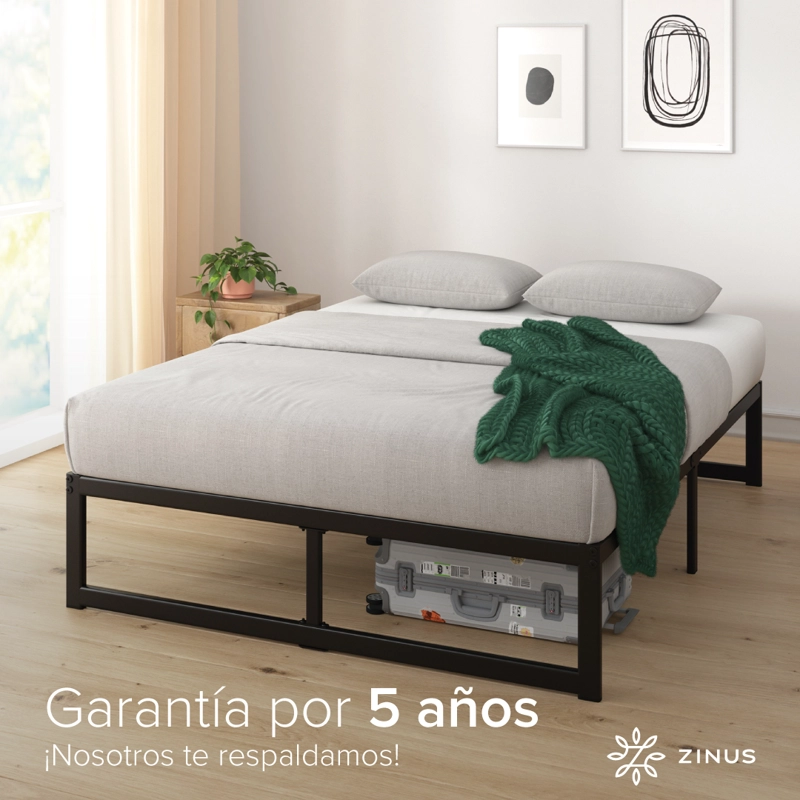 CAMA ZINUS ABEL COLCHÓN ESPUMA 2 PLAZAS 25CMS - 9