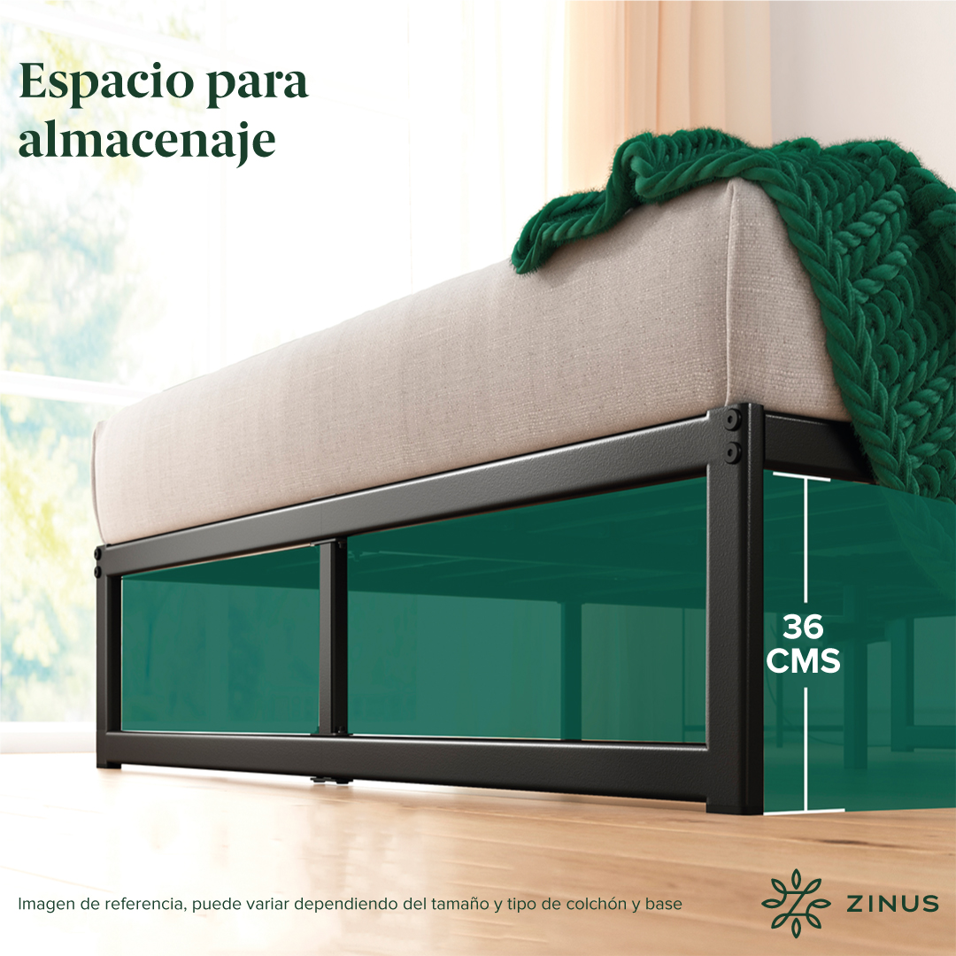 CAMA ABEL ZINUS RESORTES POCKET 2 PLAZAS 25CMS - 7