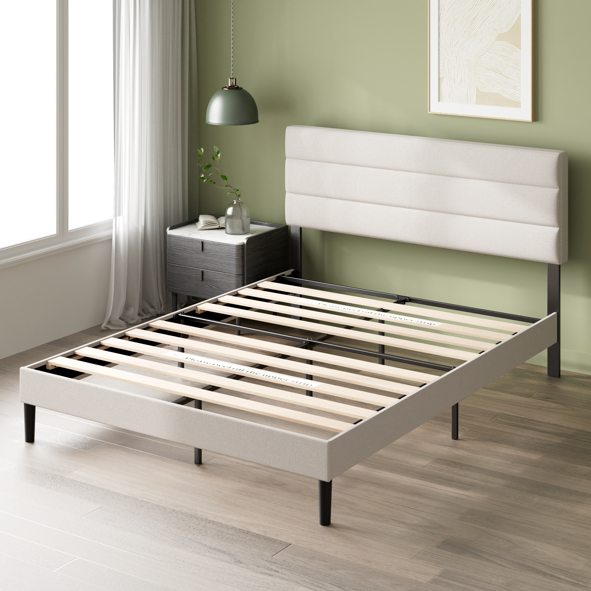 BASE CAMA ZINUS PREMIUM 1.5 PLAZAS LONG 105X200X30CM PIPER CON RESPALDO - 3
