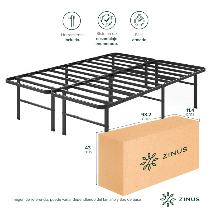 BASE CAMA ZINUS KING 180X200X30CM RUMI - 5