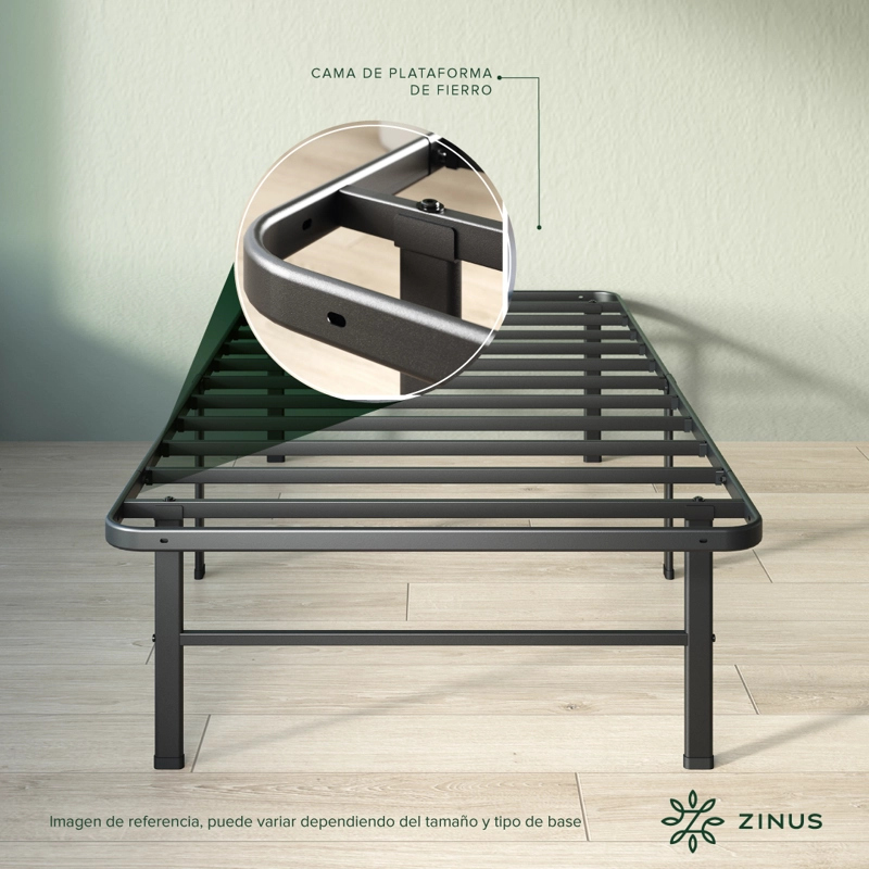 BASE CAMA ZINUS 1.5 PLAZAS LONG 105X200X30CM RUMI - 6