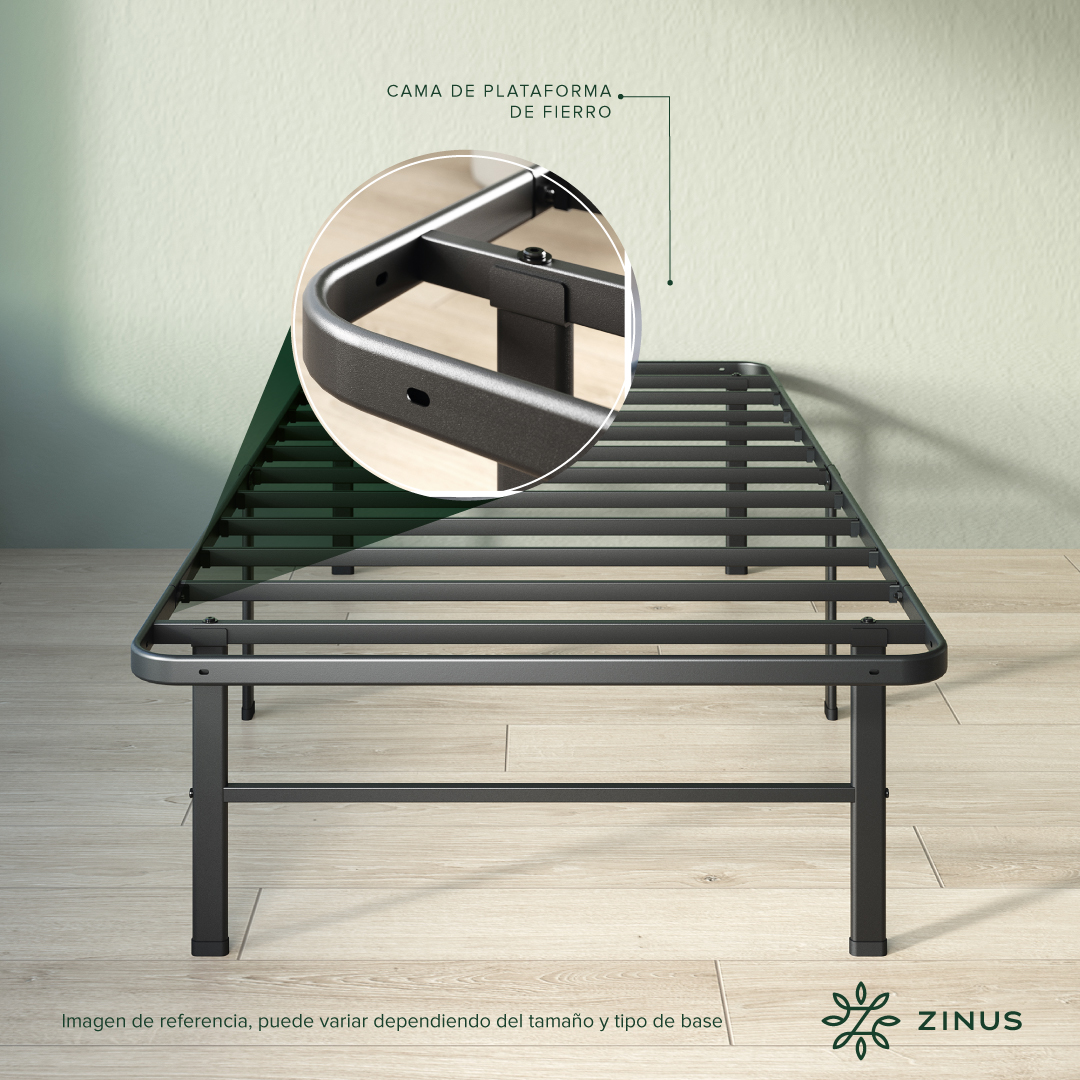 BASE CAMA ZINUS 1.5 PLAZAS LONG 105X200X30CM RUMI - 6