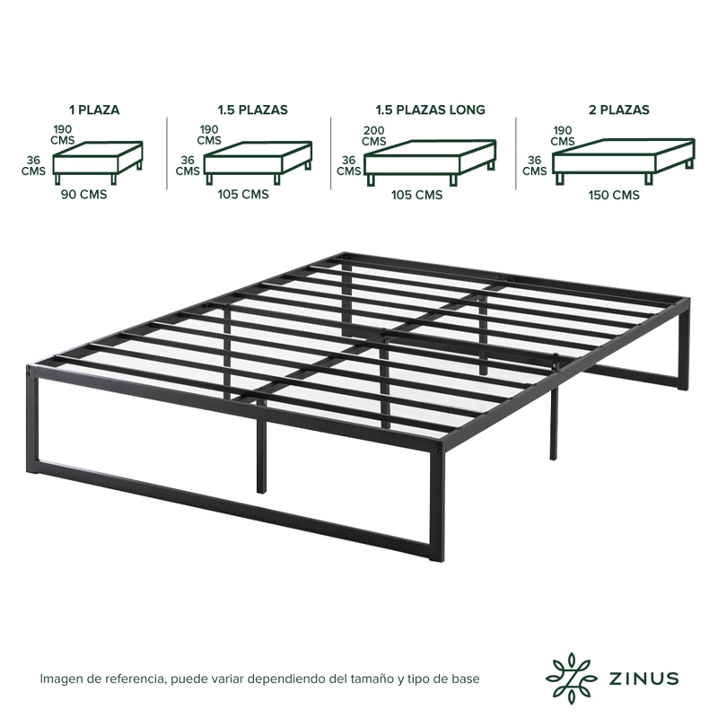 BASE CAMA ZINUS ABEL SUPER KING 200X200X36CM - 3
