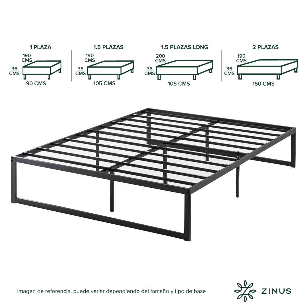 BASE CAMA ZINUS ABEL SUPER KING 200X200X36CM - 3