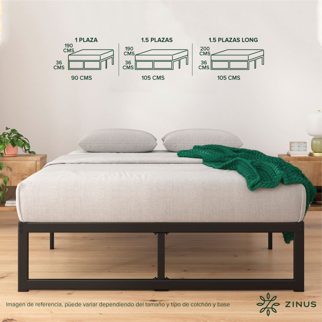CAMA ABEL ZINUS COLCHON ESPUMA KING 25CMS - 3