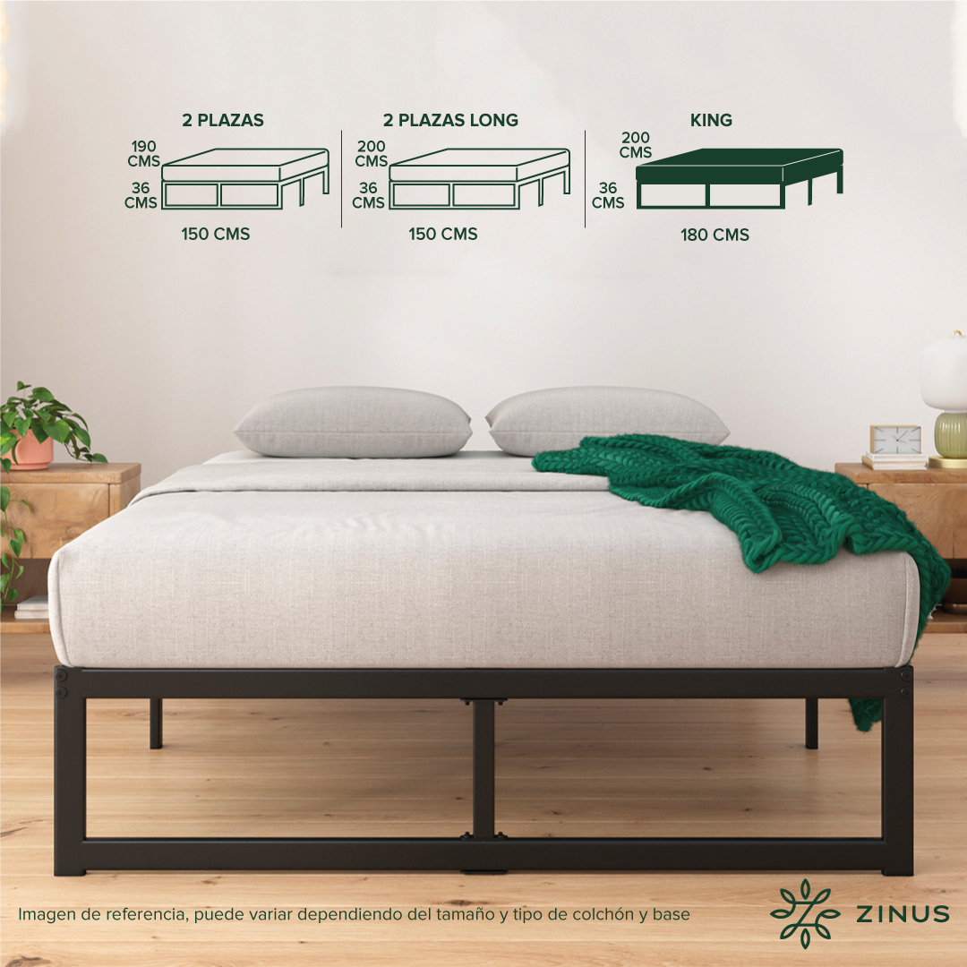 CAMA ABEL ZINUS COLCHON ESPUMA KING 25CMS - 4