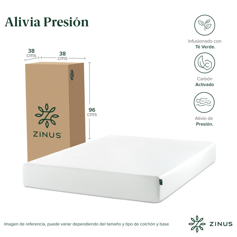 CAMA ABEL ZINUS COLCHON ESPUMA KING 25CMS - 5