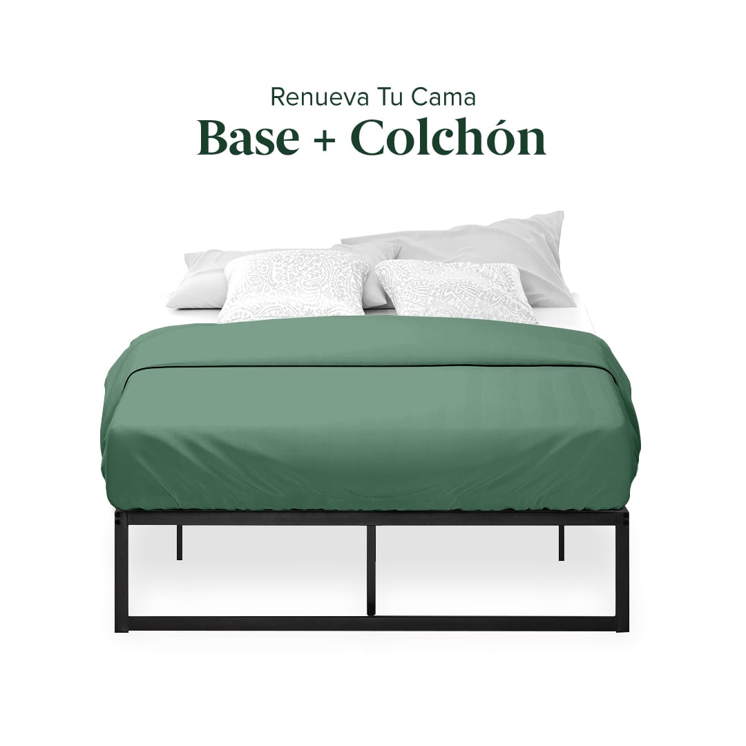 CAMA ABEL ZINUS COLCHON ESPUMA 1.5 PLAZAS LONG 25CMS - 2