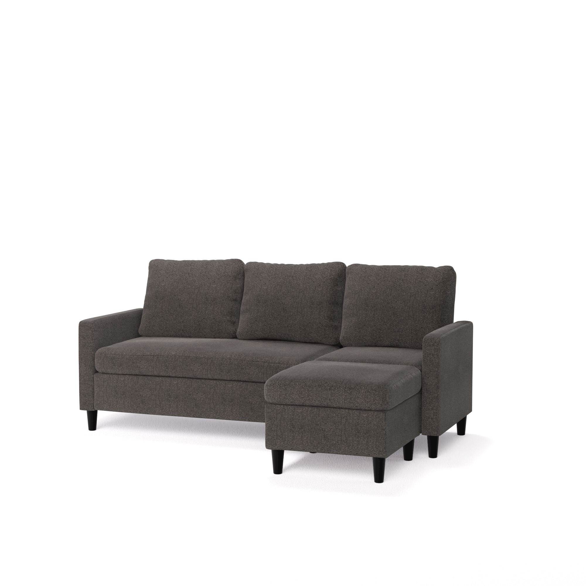 SOFA ZINUS HUDSON SECCIONAL 3 CUERPOS GRIS OSCURO - 1