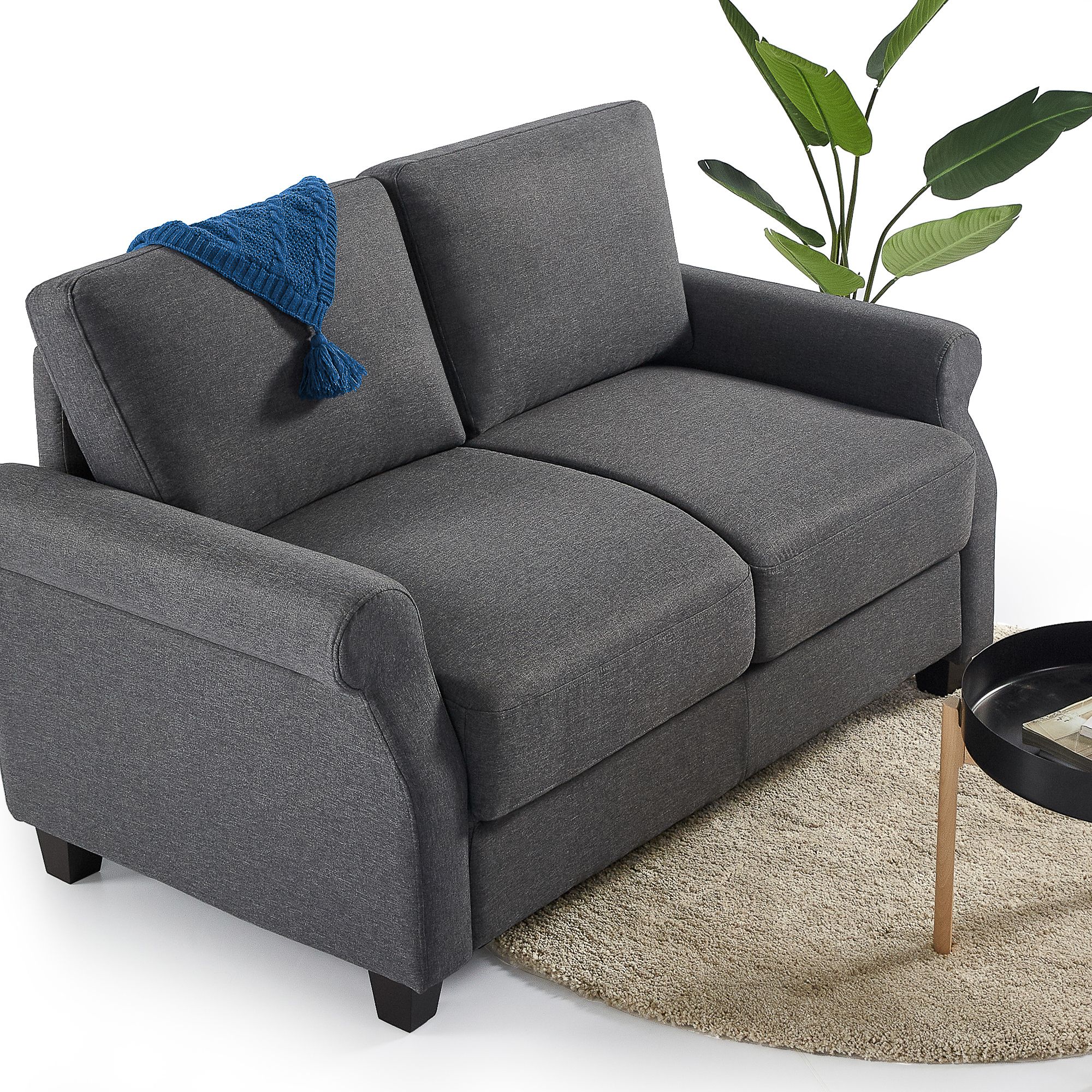 SOFA ZINUS JOSH 2 CUERPOS GRIS OSCURO - 7