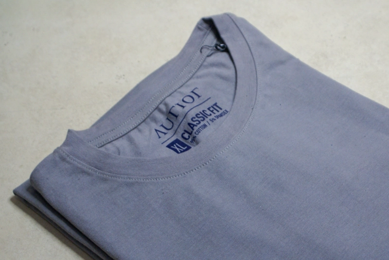 POLERA HOMBRE AURIOR GRIS ALGODÓN SPANDEX - 1