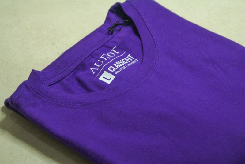 POLERA HOMBRE AURIOR MORADO ALGODÓN SPANDEX - 1