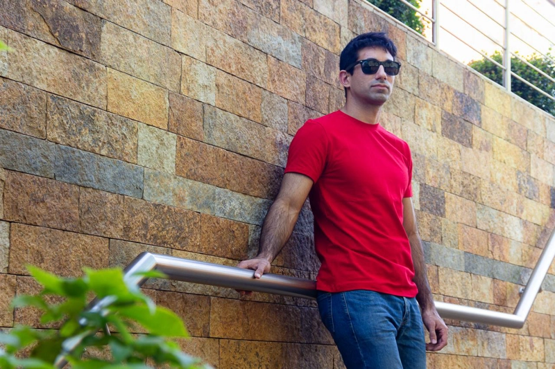 POLERA HOMBRE AURIOR ROJO ALGODÓN SPANDEX - 2