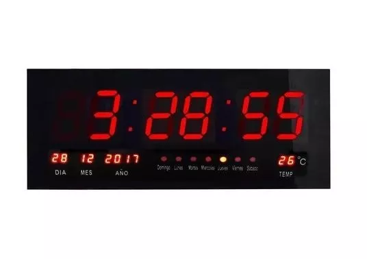 RELOJ DIGITAL LED DE PARED GRANDE / MUNDO DESCUENTOS - 1