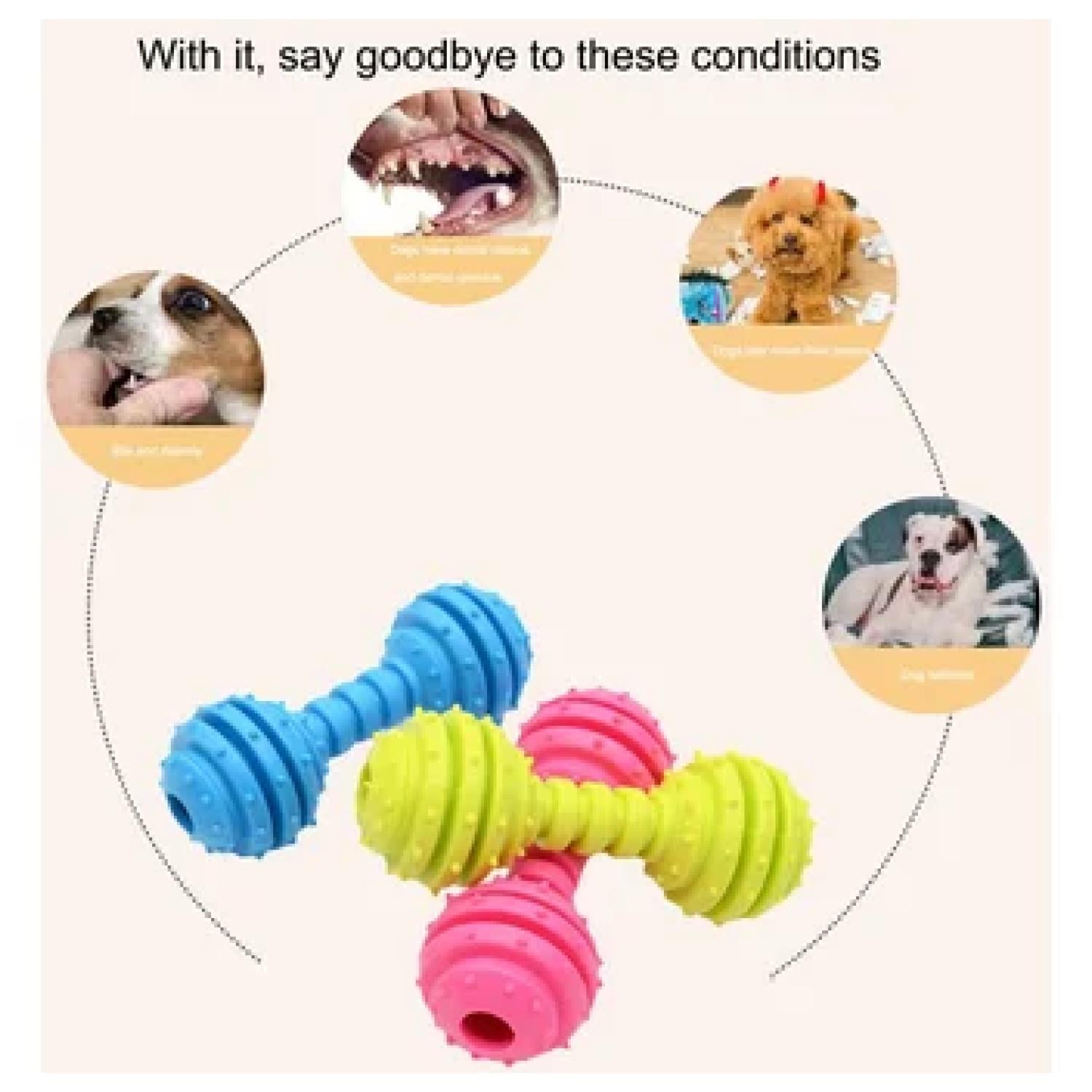 JUGUETE PERROS TOTALUPGRATE PARA MORDER Y JUGAR DE GOMA - 4