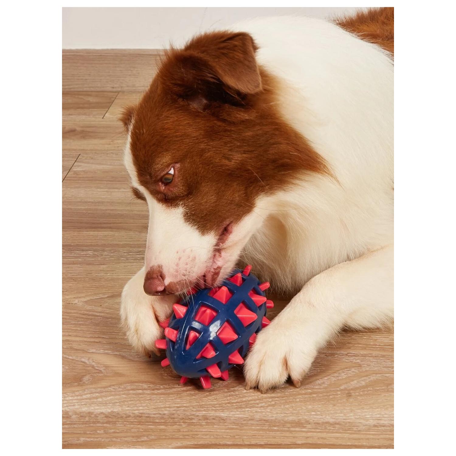 JUGUETE PERROS TOTALUPGRATE MORDER BOLA SPIKY CON SONIDO MASCOTAS - 4
