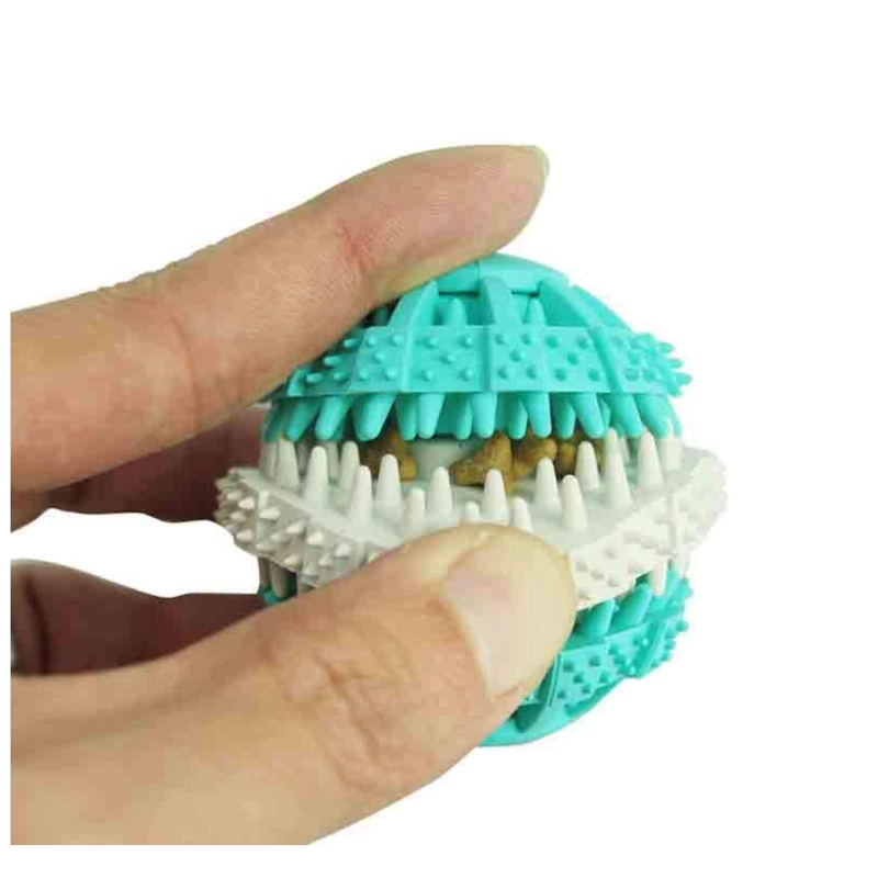 JUGUETE PERROS TOTALUPGRATE MORDER BOLA LIMPIA DIENTES MASCOTAS - 3
