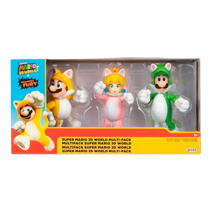 JUGUETE PACK 3 FIGURAS DE ACCION SUPER MARIO WORLD INFANTIL - 3
