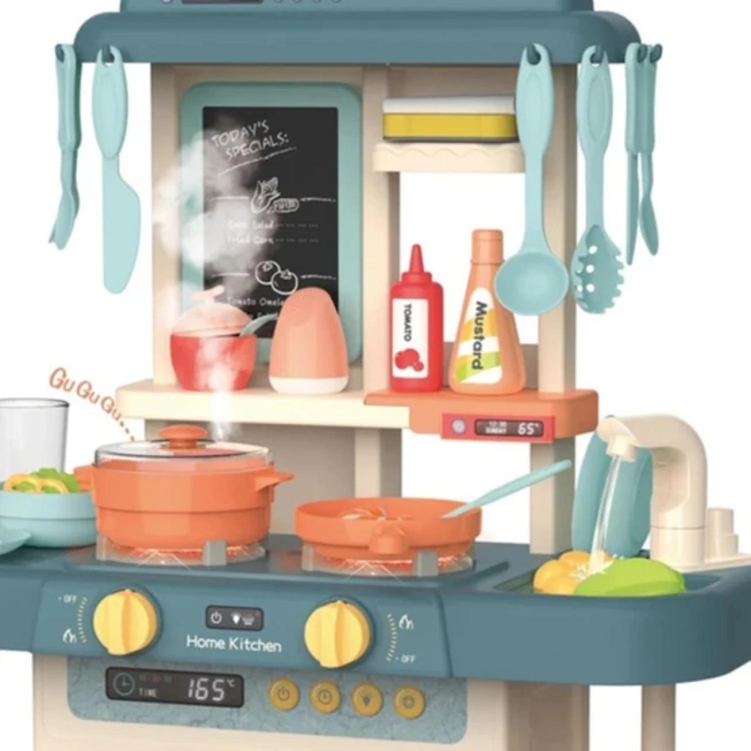 JUGUETE SET COCINA 42 PIEZAS LUZ SONIDO AZUL INFANTIL 63CM - 3